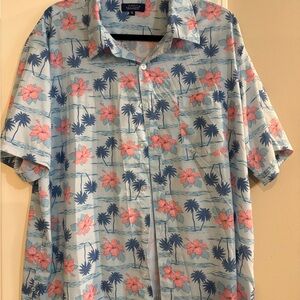 Simply Southern Blue and Pink Casual Button Down Shirt